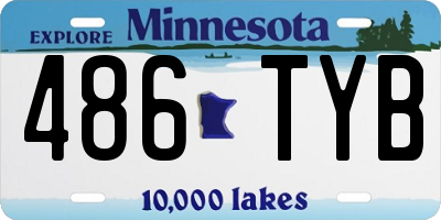 MN license plate 486TYB