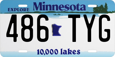 MN license plate 486TYG