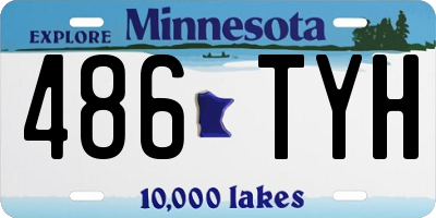 MN license plate 486TYH