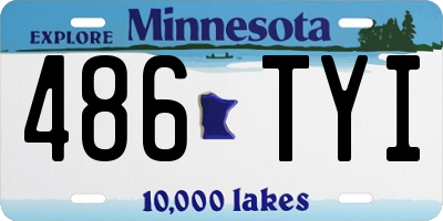 MN license plate 486TYI