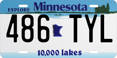 MN license plate 486TYL