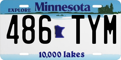 MN license plate 486TYM