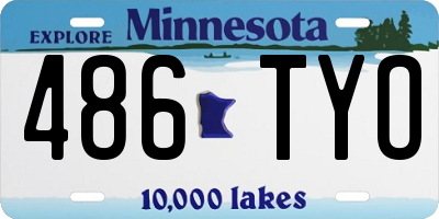 MN license plate 486TYO