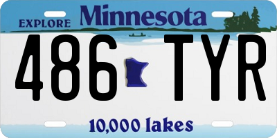MN license plate 486TYR