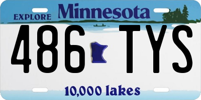 MN license plate 486TYS