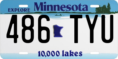 MN license plate 486TYU
