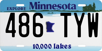 MN license plate 486TYW