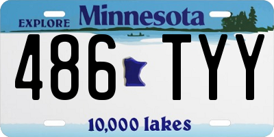 MN license plate 486TYY