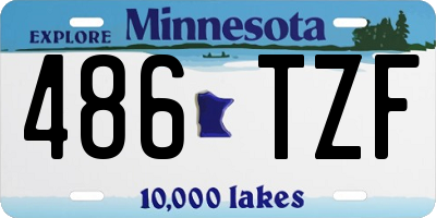MN license plate 486TZF
