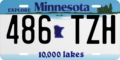 MN license plate 486TZH