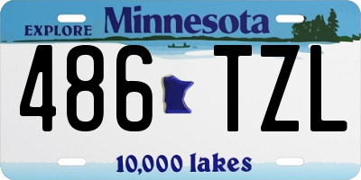MN license plate 486TZL