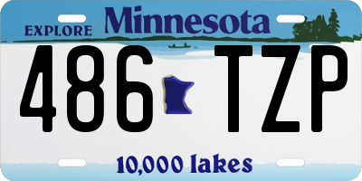 MN license plate 486TZP