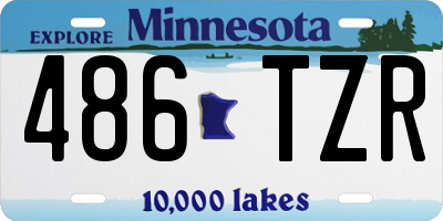 MN license plate 486TZR