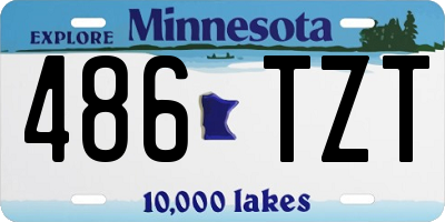 MN license plate 486TZT