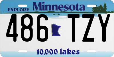 MN license plate 486TZY
