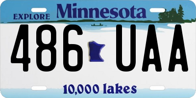 MN license plate 486UAA