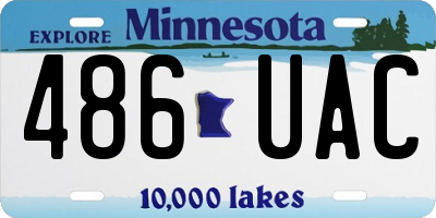 MN license plate 486UAC