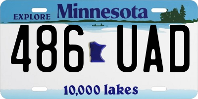 MN license plate 486UAD