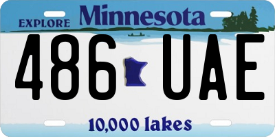 MN license plate 486UAE