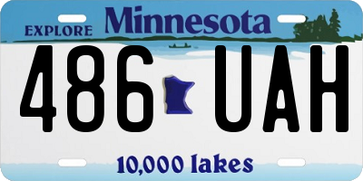 MN license plate 486UAH