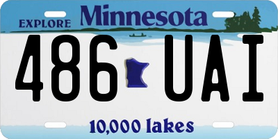 MN license plate 486UAI
