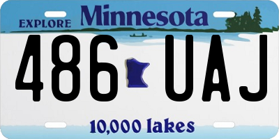 MN license plate 486UAJ
