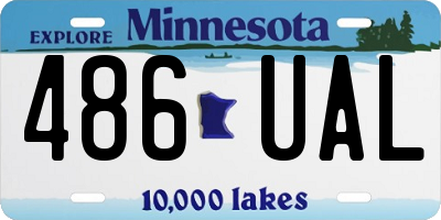 MN license plate 486UAL