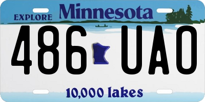 MN license plate 486UAO