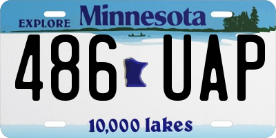 MN license plate 486UAP