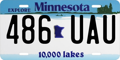 MN license plate 486UAU