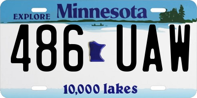 MN license plate 486UAW