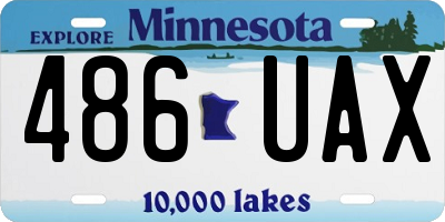 MN license plate 486UAX