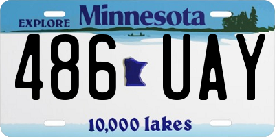 MN license plate 486UAY
