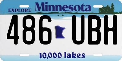 MN license plate 486UBH