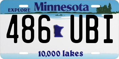 MN license plate 486UBI