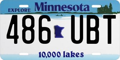 MN license plate 486UBT