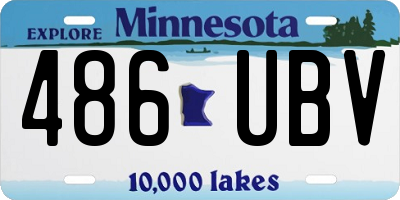 MN license plate 486UBV