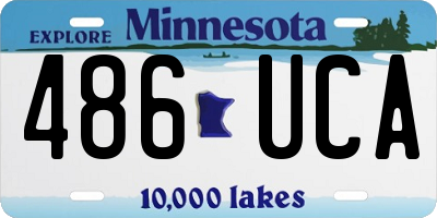 MN license plate 486UCA