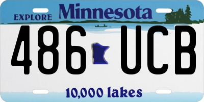MN license plate 486UCB