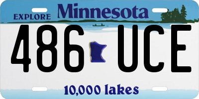 MN license plate 486UCE