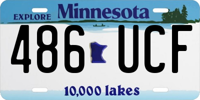 MN license plate 486UCF
