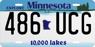 MN license plate 486UCG