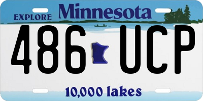 MN license plate 486UCP