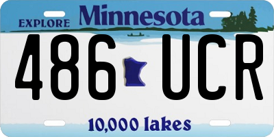 MN license plate 486UCR