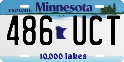 MN license plate 486UCT