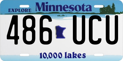 MN license plate 486UCU