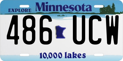 MN license plate 486UCW