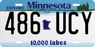 MN license plate 486UCY