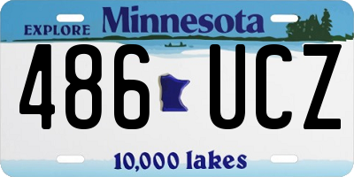 MN license plate 486UCZ