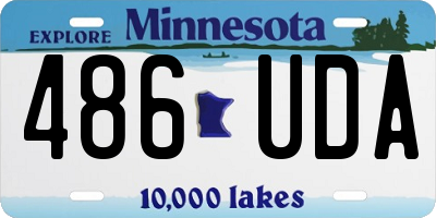 MN license plate 486UDA